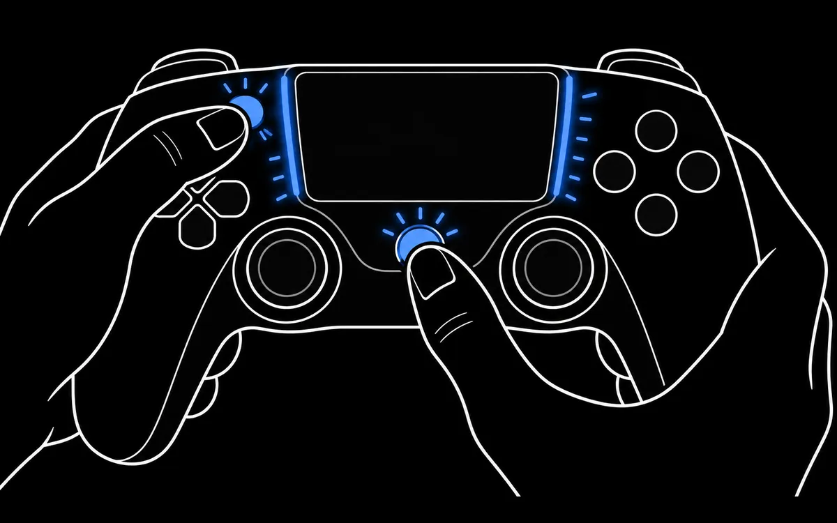 PlayStation controllers: hold Create or Share, then hold PS